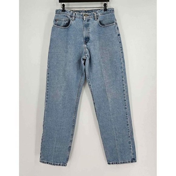 Polo Ralph Lauren Other - Vintage 90s Polo Jeans Co RL US Flag Logo Distressed Light Wash Denim Mens Sz 34